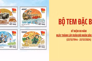 Bộ tem ghi dấu ấn của Quân đội Nhân dân Việt Nam.