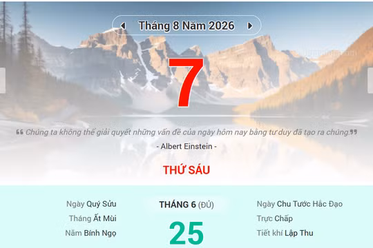 Lịch âm 7/8 - Xem lịch âm ngày 7/8