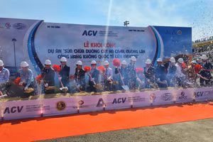 Nghi lễ khởi công dự án sửa chữa đường cất hạ cánh, đường lăn tại Cảng hàng không quốc tế Liên Khương.