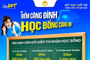Từ 15 điểm thí sinh có thể xét học bổng tại Trường Đại học Phan Thiết.