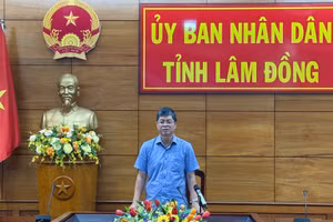 Phó Chủ tịch UBND tỉnh Lâm Đồng Nguyễn Hồng Hải phát biểu tại cuộc họp.