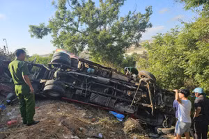 Hiện trường vụ tai nạn.