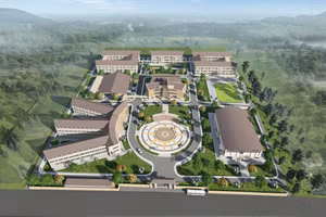 Phối cảnh Trường Phổ thông nội trú liên cấp Tiểu học - THCS Thuận An.