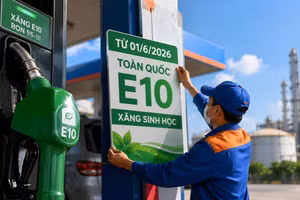 Xăng sinh học E10 chính thức phủ sóng toàn quốc từ ngày 1/6/2026.