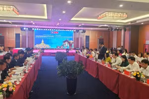 Toàn cảnh buổi tọa đàm hợp tác, chia sẻ với ngành giáo các tỉnh Bắc Lào.