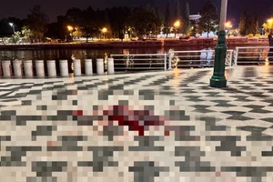 Hiện trường xảy ra vụ án mạng.