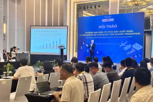 Toàn cảnh Hội thảo “Thương mại điện tử thúc đẩy xuất khẩu - Thực trạng và Giải pháp”.