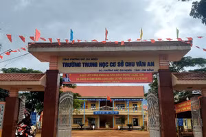 Trường THCS Chu Văn An, phường Bắc Gia Nghĩa, tỉnh Lâm Đồng.