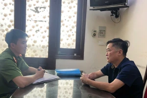 Bị can Hoàng Tất Thành tại cơ quan điều tra.