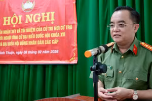 Đại tá Huỳnh Ngọc Liêm được giới thiệu ứng cử đại biểu Quốc hội khóa XVI.