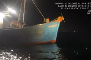 Tàu giã cào bay vi phạm bị bắt giữ