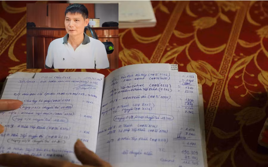 Ông Nguyễn Đăng Toản và cuốn sổ ghi nợ tiền cơm của cán bộ xã, thị trấn.