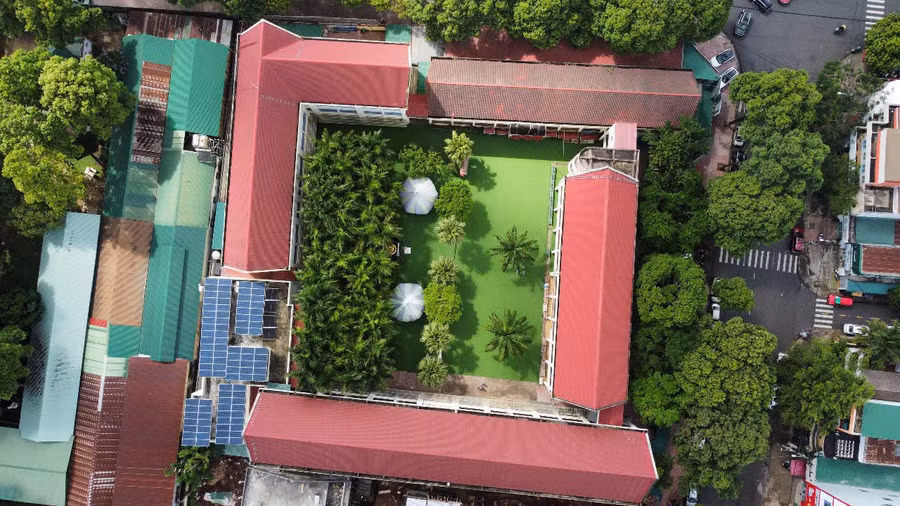 Toàn cảnh Trường Tiểu học dân lập Nguyễn Bỉnh Khiêm, Đắk Lắk. (Ảnh: TP)