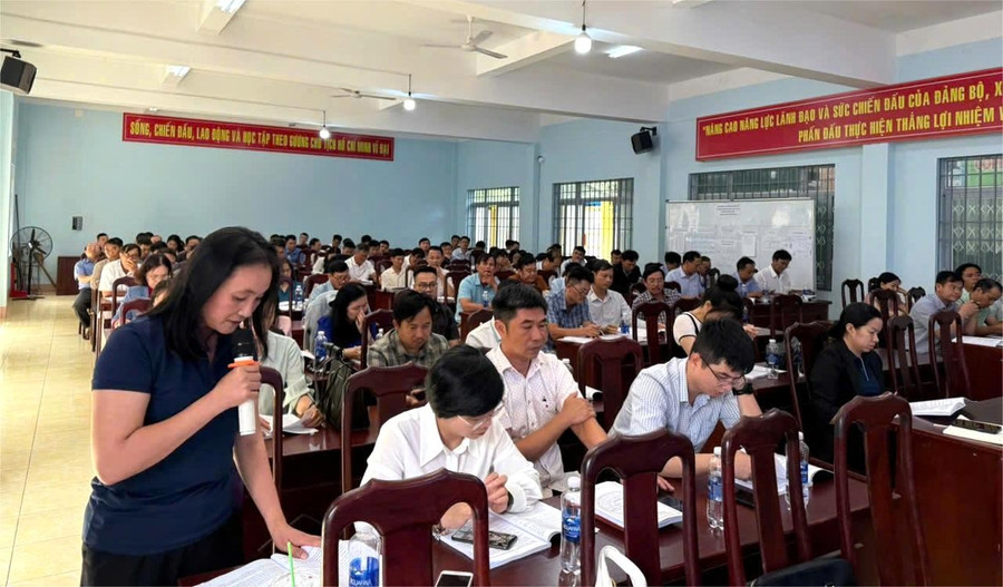 Đại biểu tham gia tập huấn nghiệp vụ thanh tra Kỳ thi tốt nghiệp THPT năm 2025. (Ảnh: GD)