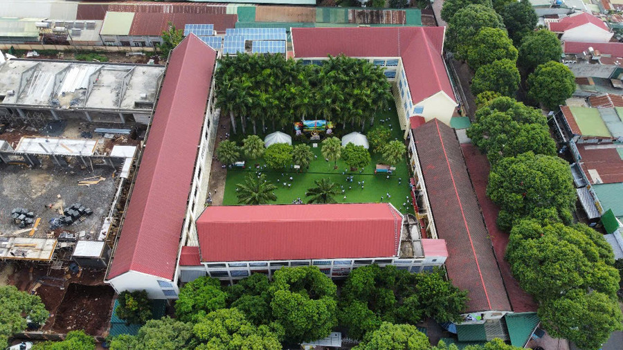 Toàn cảnh Trường Tiểu học dân lập Nguyễn Bỉnh Khiêm, Đắk Lắk. (Ảnh: TP)