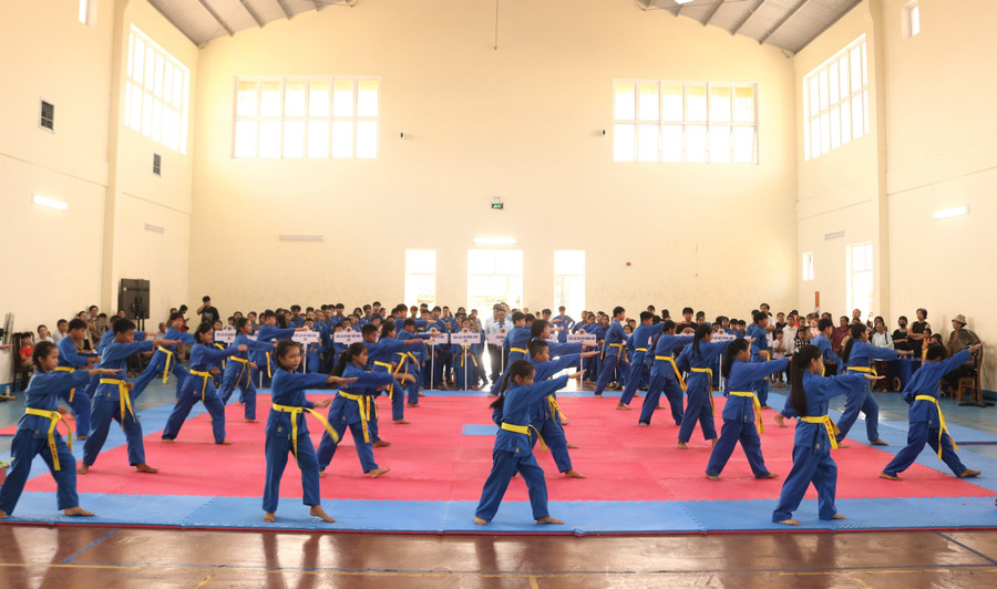 Màn đồng diễn Vovinam của các vận động viên. img-2399.jpg