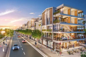Phối cảnh một khu shophouse tại Vinhomes Cần Giờ (Ảnh: Vinhomes).