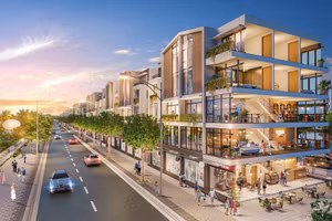 Phối cảnh một khu shophouse tại Vinhomes Cần Giờ (Ảnh: Vinhomes).
