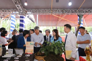 Các đại biểu tham quan gian hàng Triển lãm Thành tựu Khoa học – Công nghệ và Sản phẩm khởi nghiệp tại UED.