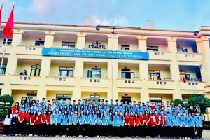 Trường THCS Đặng Thai Mai (phường Trường Vinh, Nghệ An) có số lượng dự thi học sinh giỏi lớp 9 đông nhất tỉnh. Ảnh: NTCC