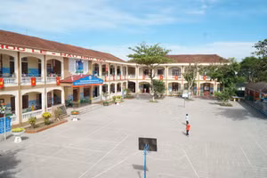 Trường Tiểu học Trung Phúc Cường 2, xã Thiên Nhẫn, Nghệ An. Ảnh: Hồ Lài