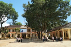 Trường Phổ thông DTBT Tiểu học và THCS Nậm Càn (Na Ngoi, Nghệ An). Ảnh: Hồ Lài