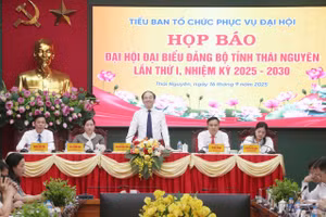 Tỉnh Thái Nguyên tổ chức họp báo thông tin về Đại hội đại biểu Đảng bộ tỉnh lần thứ I, nhiệm kỳ 2025 - 2030.