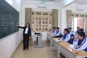 Sinh viên Trường Đại học Khoa học (Đại học Thái Nguyên) trong giờ học.