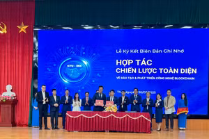 Lãnh đạo Trường Đại học Công nghệ Thông tin và Truyền thông hợp tác chiến lược toàn diện với Nền tảng Công nghệ tài chính toàn cầu OKX.