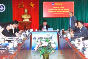 Giám đốc Đại học Thái Nguyên làm việc với Trường Ngoại ngữ.