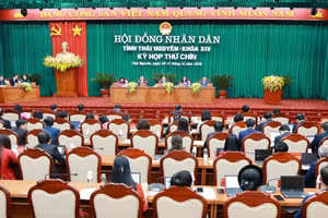 HĐND tỉnh Thái Nguyên khoá XIV tổ chức Kỳ họp thứ 9.