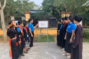 Học sinh Trường PT DTNT THCS Chợ Mới, tỉnh Bắc Kạn.