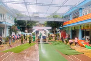 Trường học Cao Bằng 'căng mình' khắc phục hậu quả sau lũ kịp đón học sinh