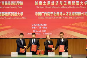 Trường ĐH Kinh tế và QTKD đã ký kết hợp tác với các đối tác ở Nhật Bản, Hàn Quốc, Đức, Đài Loan (Trung Quốc).