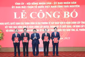 Phó Thủ tướng Nguyễn Chí Dũng trao các quyết định của Bộ Chính trị về việc thành lập Đảng bộ tỉnh Thái Nguyên và chỉ định Ban Chấp hành, Ban Thường vụ, Bí thư, Phó Bí thư Tỉnh ủy Thái Nguyên.