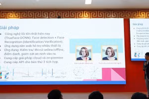 TS. Phạm Ngọc Phương, Trung tâm Số, Đại học Thái Nguyên trình bày tham luận Giải pháp nhận diện khuôn mặt trong chống gian lận thi cử.