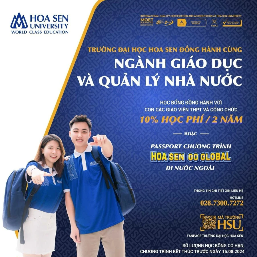 Đại học Hoa Sen công bố nhiều gói hỗ trợ cho sinh viên