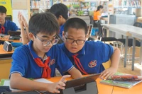 Học sinh Trường THCS Trần Quốc Toản 1 (TP Thủ Đức, TPHCM). Ảnh minh họa: INT
