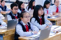 Học sinh Trường THCS Giảng Võ (Hà Nội). Ảnh: Đăng Chung