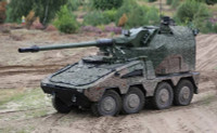 Pháo tự hành RCH 155 thêm đáng sợ khi lắp trên khung gầm Piranha IV