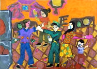 Ước mơ trẻ thơ qua những bức tranh về phòng, chống bạo lực gia đình ảnh 9 Ước mơ trẻ thơ qua những bức tranh về phòng, chống bạo lực gia đình ảnh 9