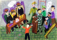 Ước mơ trẻ thơ qua những bức tranh về phòng, chống bạo lực gia đình ảnh 2 Ước mơ trẻ thơ qua những bức tranh về phòng, chống bạo lực gia đình ảnh 2