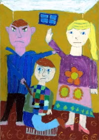 Ước mơ trẻ thơ qua những bức tranh về phòng, chống bạo lực gia đình ảnh 5 Ước mơ trẻ thơ qua những bức tranh về phòng, chống bạo lực gia đình ảnh 5