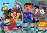 Ước mơ trẻ thơ qua những bức tranh về phòng, chống bạo lực gia đình ảnh 10 Ước mơ trẻ thơ qua những bức tranh về phòng, chống bạo lực gia đình ảnh 10