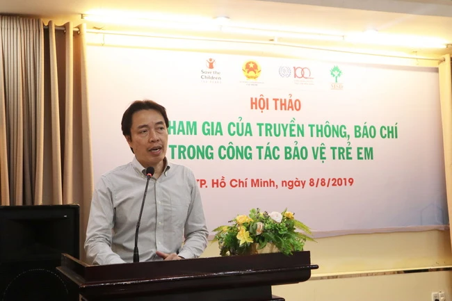 Ông Đặng Hoa Nam-Cục trưởng Cục trẻ em phát biểu tại Hội thảo.