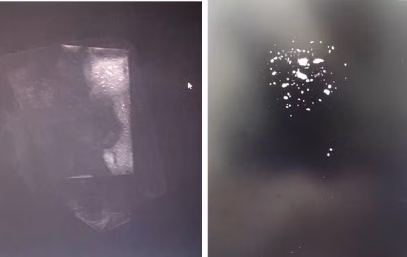 Chụp x- quang gói thuốc có hình ảnh cản quang của chì.