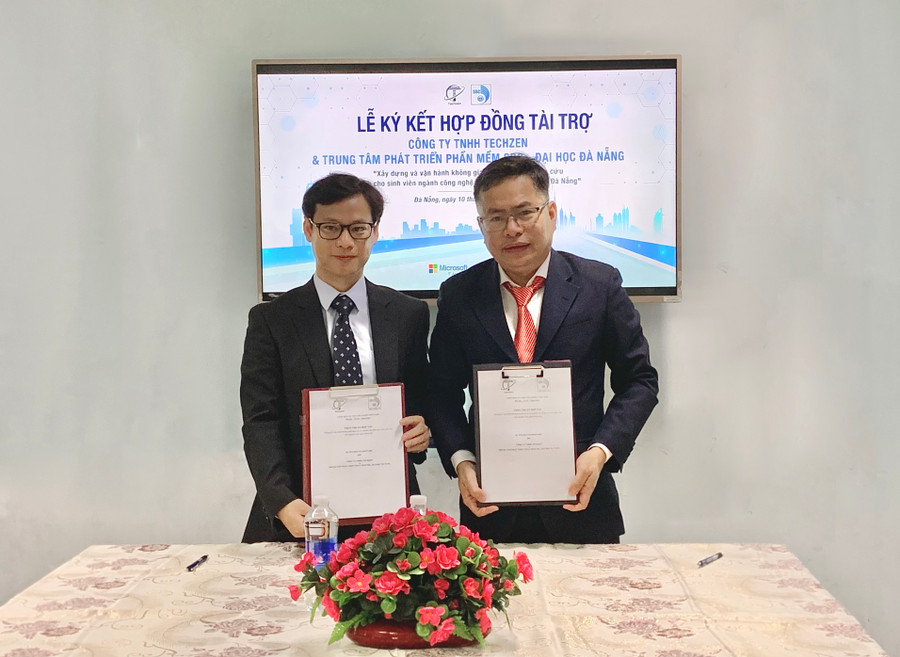 Công ty TNHH Techzen sẽ đầu tư vào nhiều hạng mục quan trọng phát triển một trung tâm thực tập, nghiên cứu IT hàng đầu tại Đại học Đà Nẵng. Ảnh: Cường Huy