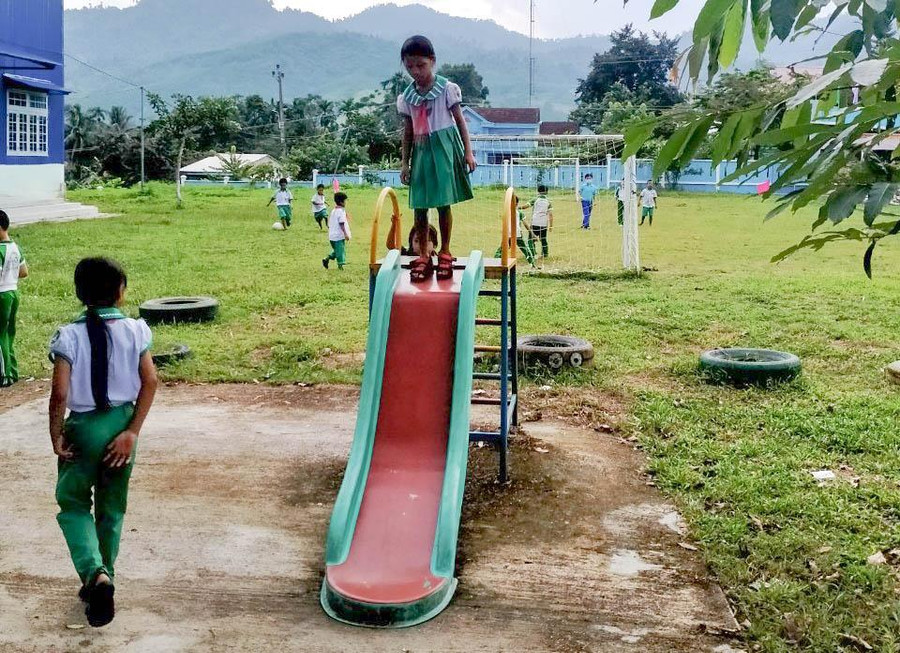 Trang thiết bị vui chơi và học tập của các em luôn được quan tâm đầu tư.