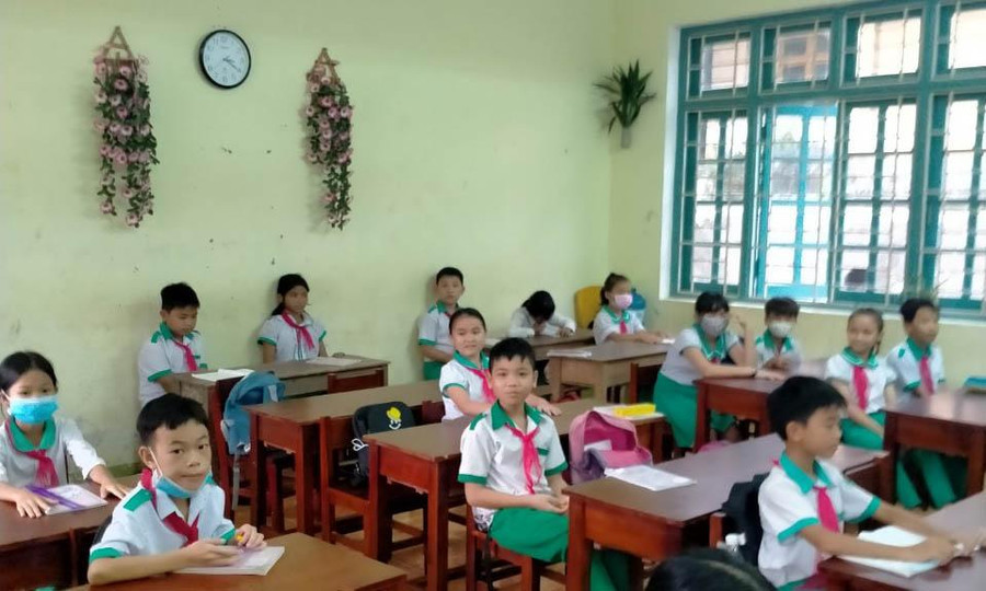 Các em học sinh Trường Tiểu học Nguyễn Viết Xuân.