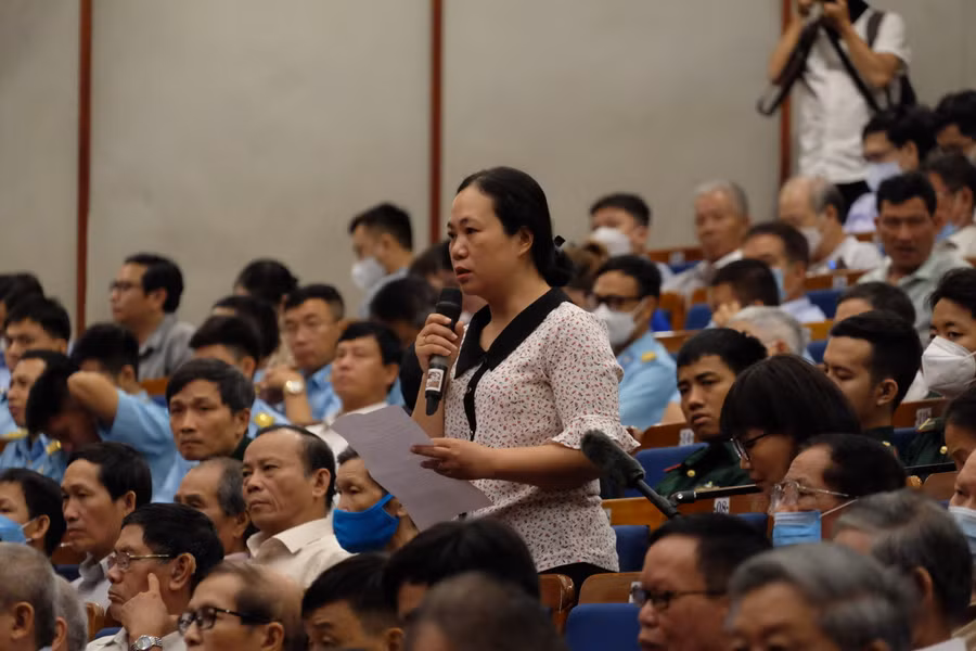 Cử tri Lê Thị Bích Hoàng (quận Hải Châu, Đà Nẵng). Ảnh: Hoàng Vinh